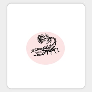 Scorpio Rose Sticker